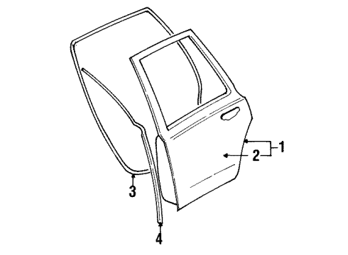 Ford 1W1Z-54253A11-AAC Weatherstrip Assy - Door Opening