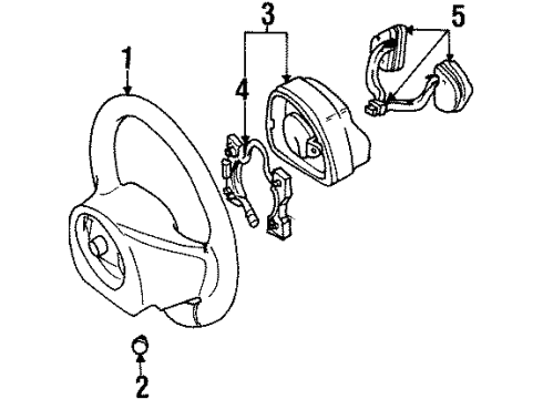 Ford YW1Z3600AAA Steering Wheel Assembly