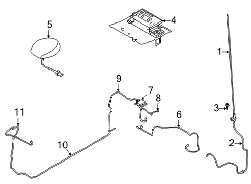 Ford M2DZ-10E893-A AERIAL ASY - GPS