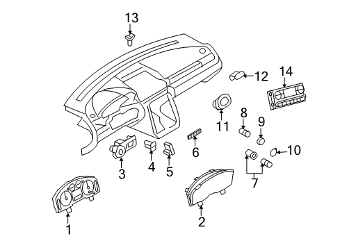 Ford 6G1Z-10849-EB Instrument Cluster