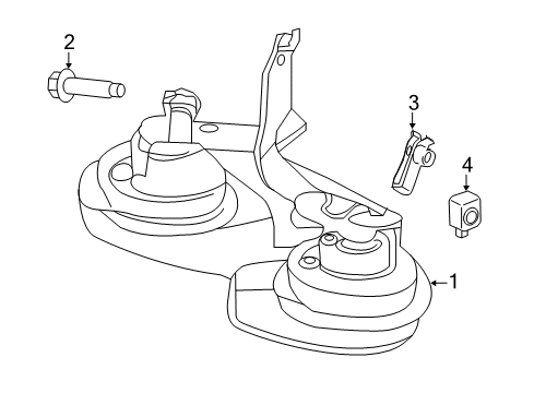 Ford EJ7Z-13832-B Horn Assembly