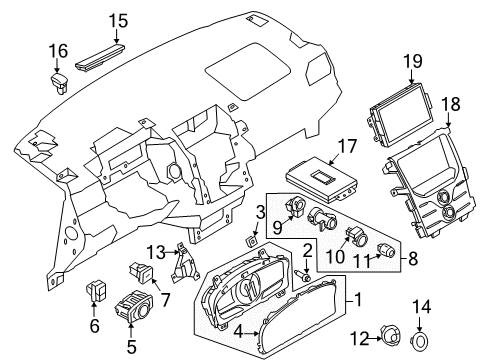 Ford BA1Z-10849-AB Instrument Cluster