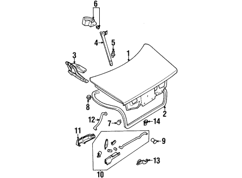 Ford F8CZ-6322050-AA Lock Cylinder With Keys