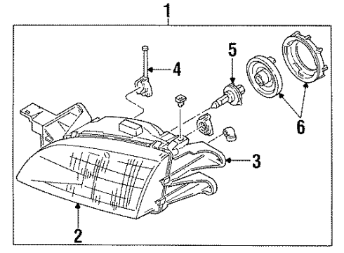 Ford F4BZ13008C Headlamp Assembly