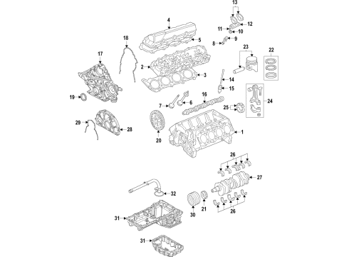 Ford LC3Z-6D309-B BEARING - CRANKSHAFT MAIN