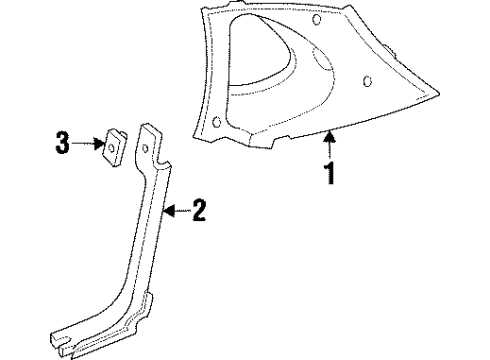 Ford XF1Z5431012AAB Trim Assembly Quarter Gray