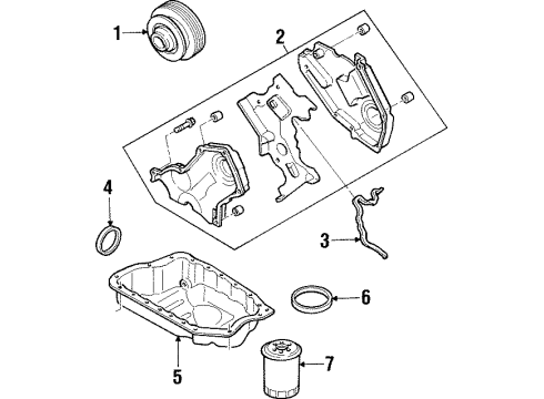 Ford F32Z-6700-A SEAL ASY - CRANKSHAFT OIL - FR