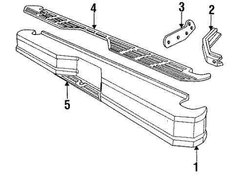 Ford F2TZ-17906-A Bumper Assembly - Rear