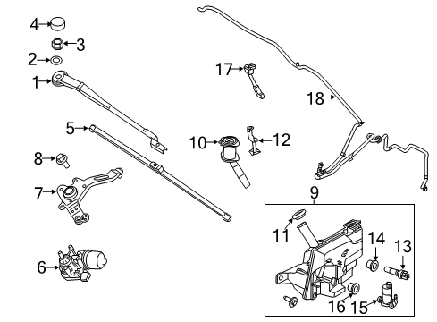 Ford BV6Z-17618-K Reservoir - Windshield Washer