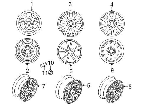 Ford 3W1Z-1007-FA Wheel Assembly