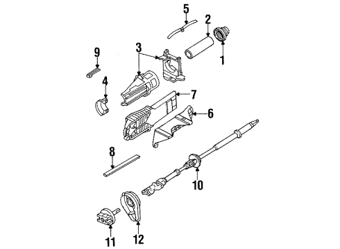 Ford F82Z3C529FA Column Assembly Steering