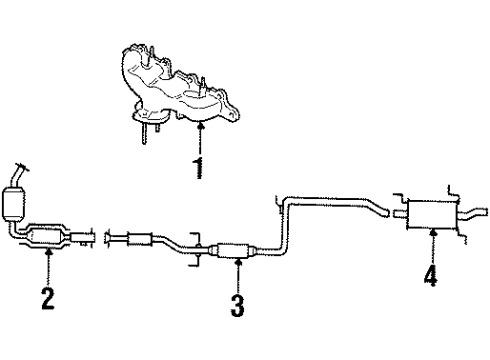 Ford 1S4Z-5E212-MA Catalytic Converter Assembly