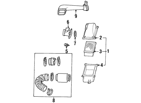 Ford F48Z9600B Cleaner Assembly Air