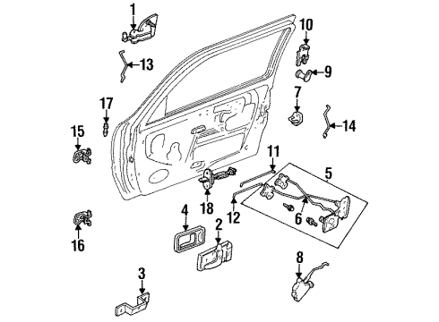 Ford F3XY1222008A Striker Door Locking Mechanism