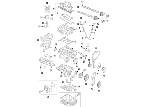 Ford G1FZ-6009-A Cylinder Assembly - Short Block