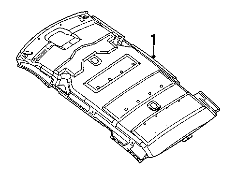 Ford XF5Z1204105AAA Visor Assembly Sun