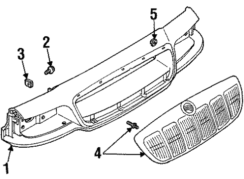 Ford YW3Z-8190-AA Panel - Radiator Grille - Opening