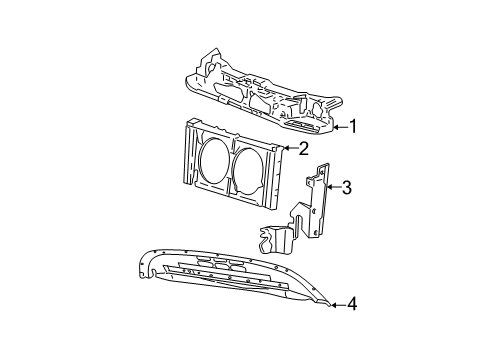 Ford YF1Z-8052-BB Bracket Assembly - Radiator