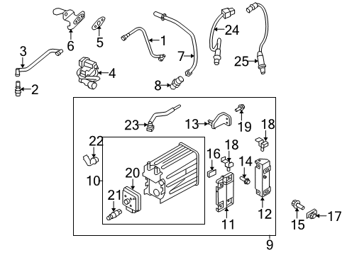 Ford 9U5Z-9C915-E Valve Assembly