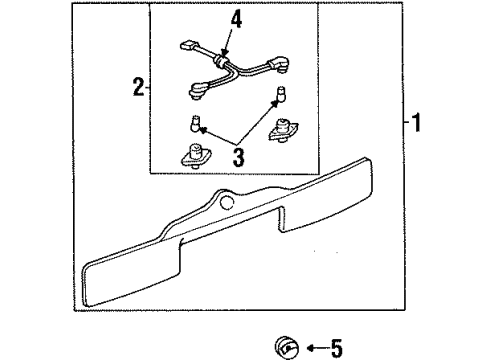 Ford XF5Z-8213-AA Radiator Grille Emblem Assembly