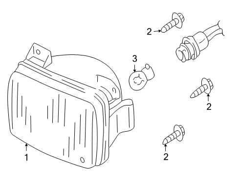 Ford YL8Z-15200-BD Lamp Assembly - Fog - Front