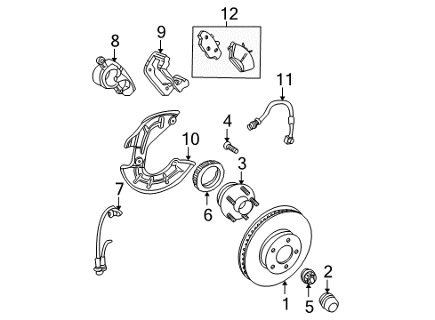 Ford XR3Z-2221-BA Kit - Wheel Brake Cylinder Repair