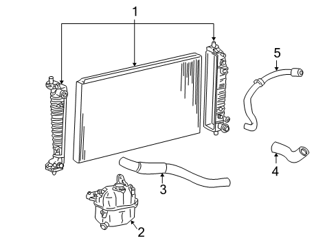 2004 Mercury Monterey Radiator & Components Diagram