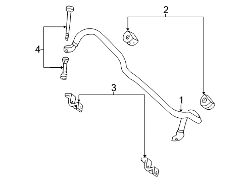 2003 Ford Expedition Stabilizer Bar & Components - Front Diagram