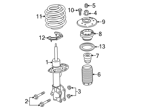 2018 Ford Fusion Struts & Components - Front Diagram