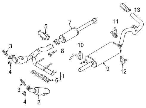 2018 Ford F-150 Exhaust Components Diagram