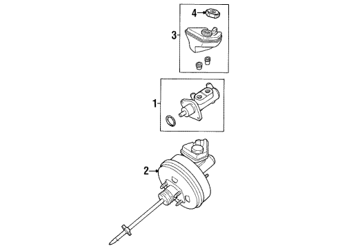 1999 Mercury Mystique Kit - Master Cylinder Repair Diagram for F7RZ-2140-BA