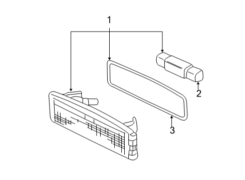 2003 Ford Focus Lamp Assembly - Licence Plate Diagram for YS4Z-13550-A