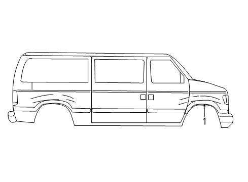 2005 Ford E-350 Super Duty Stripe Tape Diagram