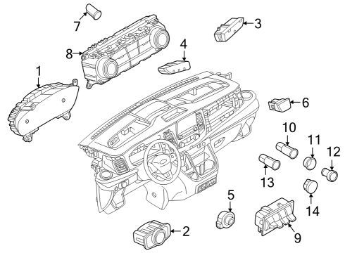 2022 Ford E-Transit Mirrors Diagram 3 - Thumbnail