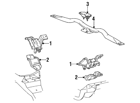 1994 Ford Crown Victoria Support Diagram for F2AZ6K061A