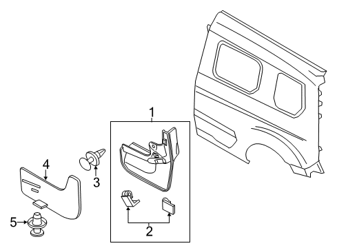 2016 Ford Transit Connect Exterior Trim - Side Panel Diagram