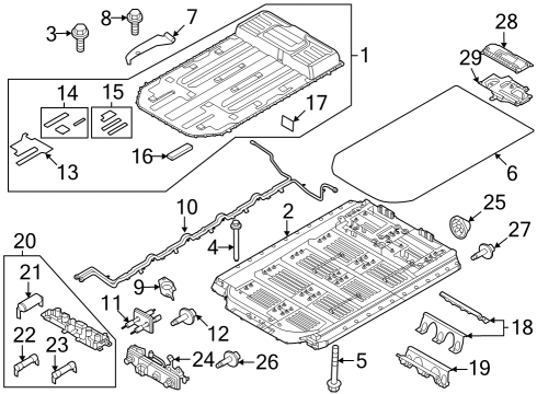 2021 Ford Mustang Mach-E JUMPER - DC/DC CONV TO H/V BAT Diagram for LK9Z-14300-A