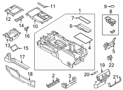 2023 Ford F-150 COMPARTMENT ASY - STOWAGE Diagram for ML3Z-1513594-AA