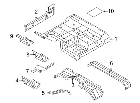 2008 Ford F-350 Super Duty Floor Diagram