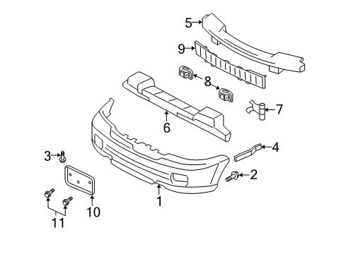 2006 Lincoln Navigator Front Bumper Diagram