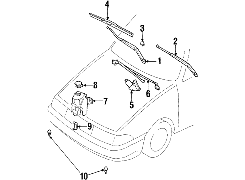 1999 Ford Escort Reservoir - Windshield Washer Diagram for F8CZ-17618-AA