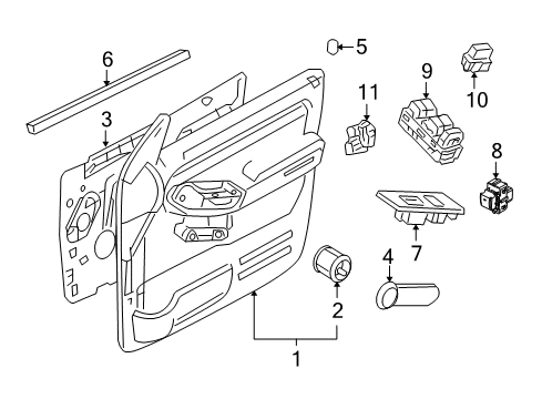 2007 Ford Explorer Sport Trac Front Door Diagram