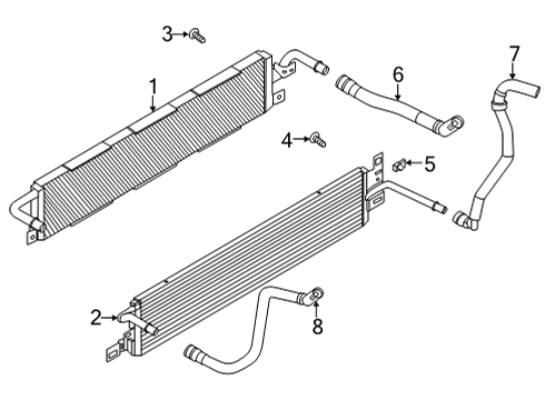 2021 Ford Escape Radiator & Components Diagram