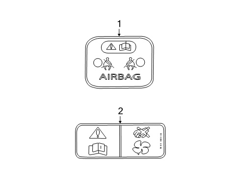 2001 Lincoln LS Information Labels Diagram