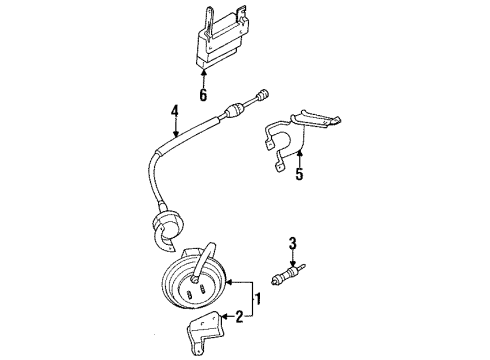 1997 Ford Probe Servo Assy - Speed Control Diagram for XS4Z-9C735-AA