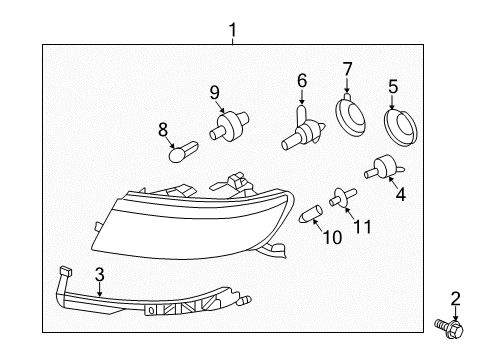 2011 Lincoln MKZ Bulbs Diagram