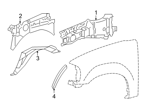 2007 Lincoln Mark LT Inner Components - Fender Diagram