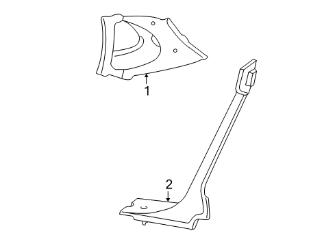 2004 Mercury Sable Interior Trim - Quarter Panels Diagram