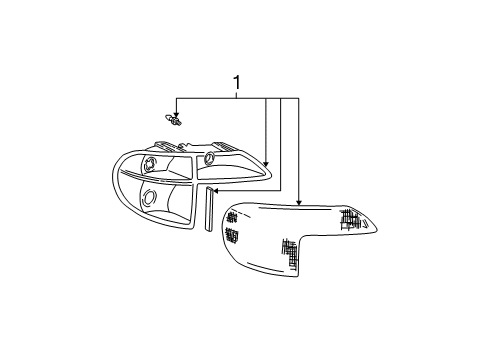 2001 Ford Explorer Park & Side Marker Lamps Diagram