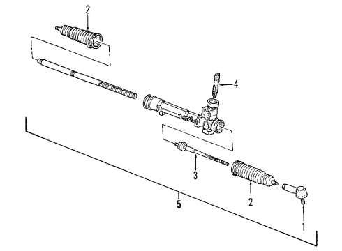 1999 Mercury Cougar P/S Pump & Hoses, Steering Gear & Linkage Diagram